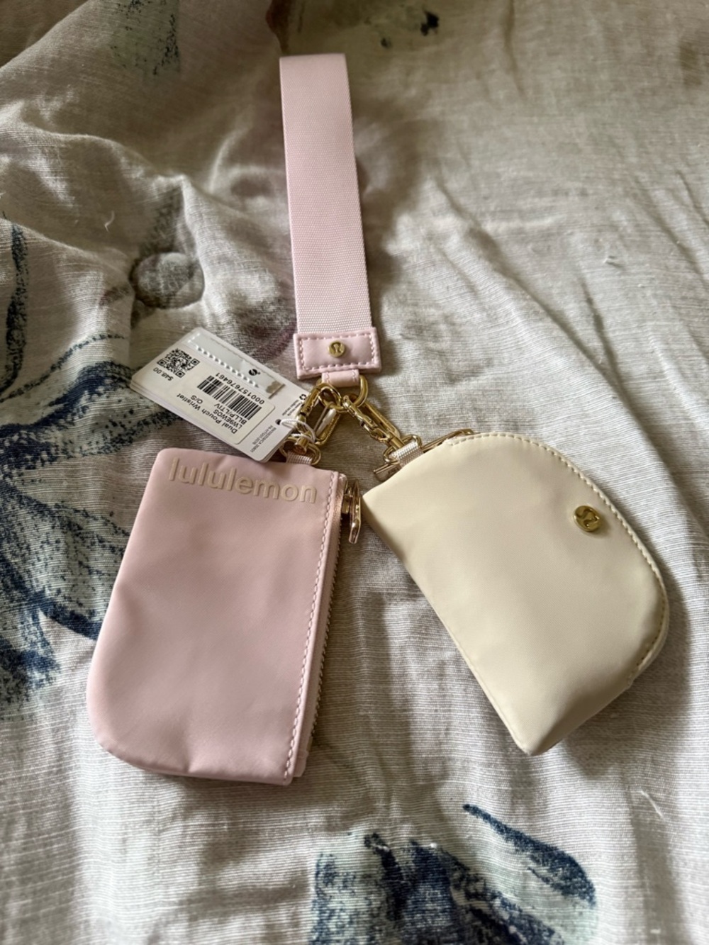 lululemon athletica Dual Pouch Wristlet Blissful Pink/Light Ivory - Picture 2 of 4